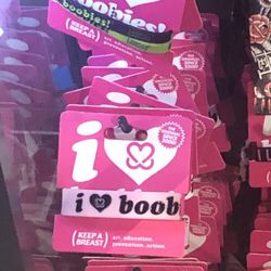 Zumiez - I love boobies bracelets MAJOR throwback