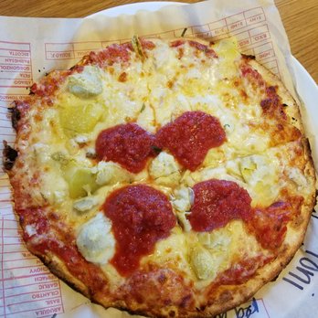 MOD Pizza - Artichoke and chicken with dollops of sauce on top...delicious!!! - Fast Food Near Me - Vallejo, California
