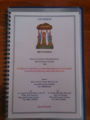 Menu photo 3 Las Tarascas Bonfil Quintana Roo, ROO Menu photo 3 Las Tarascas Bonfil Quintana Roo, ROO