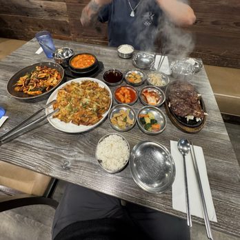 Danbi Korean Restaurant - 12. Seafood Pancake 27. Kimchi & Pork Soft Tofu 14. Beef Short Ribs - Korean Near Me - San Jose, California Danbi Korean Restaurant - 12. Seafood Pancake 27. Kimchi & Pork Soft Tofu 14. Beef Short Ribs - Korean Near Me - San Jose, California