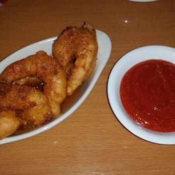M55 Pour House - Spicy Orange Shrimp appetizer. Big shrimp and the cocktail sauce was horseradishy, fresh and tasty. - Steakhouses Near Me - Houghton Lake, Michigan M55 Pour House - Spicy Orange Shrimp appetizer. Big shrimp and the cocktail sauce was horseradishy, fresh and tasty. - Steakhouses Near Me - Houghton Lake, Michigan