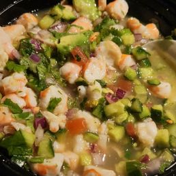 The number 4 aguachiles ceviche.
