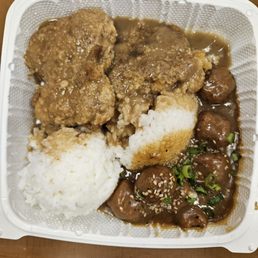 Boneless chicken and soyu meatballs. Boneless chicken and soyu meatballs.