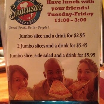 Siracusa's NY Pizzeria - Specials. - Italian Near Me - Smyrna, Georgia Siracusa's NY Pizzeria - Specials. - Italian Near Me - Smyrna, Georgia