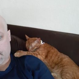 Kitty with Boo Babe, her most favorite person. Kitty with Boo Babe, her most favorite person.