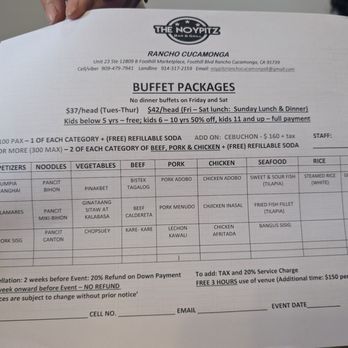 The Noypitz Bar & Grill - Their buffet packages as of 11.23.2024 - Filipino Near Me - Rancho Cucamonga, California The Noypitz Bar & Grill - Their buffet packages as of 11.23.2024 - Filipino Near Me - Rancho Cucamonga, California