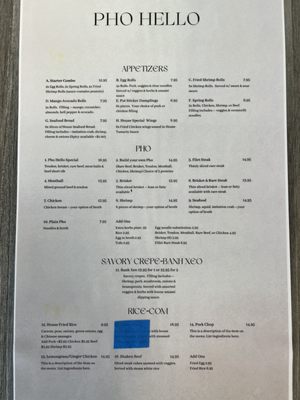 Menu photo 2 Pho Hello Huntington Beach, CA Menu photo 2 Pho Hello Huntington Beach, CA