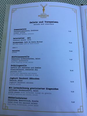 Menu photo 7 Restaurant Hirsch Füssen, BY Menu photo 7 Restaurant Hirsch Füssen, BY