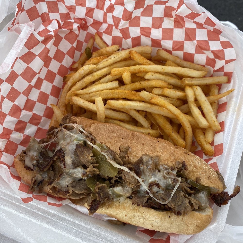 Philly cheesesteak. Philly cheesesteak.