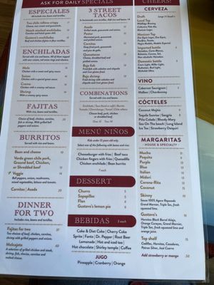 Menu photo 5 Gustavo's Mexican Restaurant & Bar Cortez, CO Menu photo 5 Gustavo's Mexican Restaurant & Bar Cortez, CO