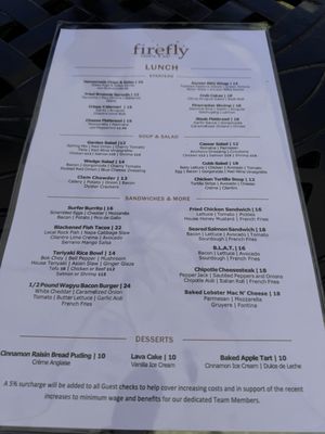 Menu photo 3 Firefly Eatery & Bar San Diego, CA Menu photo 3 Firefly Eatery & Bar San Diego, CA