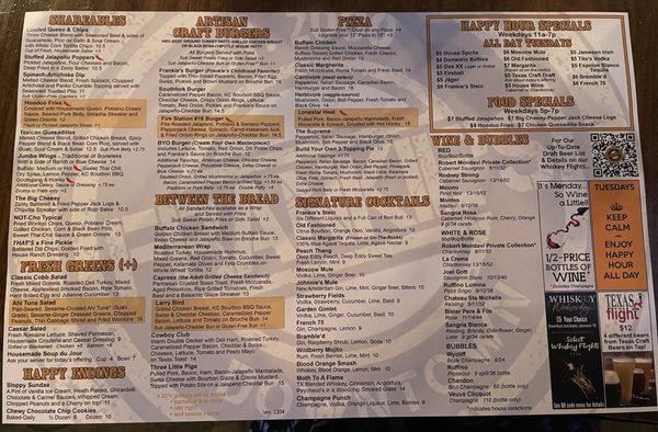 Menu photo 8 Frankie's Downtown Dallas, TX Menu photo 8 Frankie's Downtown Dallas, TX