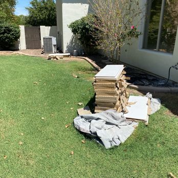 Roadrunner Flooring Installation - Tile left in the backyard to warp - Flooring Near Me