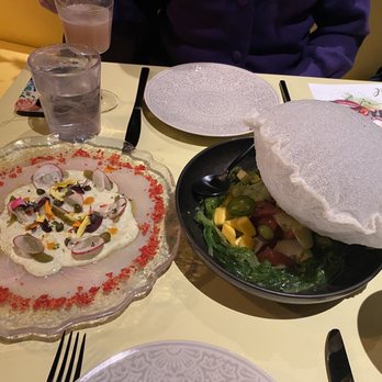 Surreal Global Kitchen - Pillow tuna poke and swordfish carpaccio - Bars Near Me - Arlington, Virginia