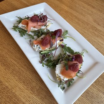 Twin Owls Steakhouse - Smoked Salmon Crostini - Steakhouses Near Me - Estes Park, Colorado Twin Owls Steakhouse - Smoked Salmon Crostini - Steakhouses Near Me - Estes Park, Colorado