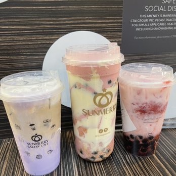 Sunmerry Bakery Café - Ube coffee latte + strawberry Strawberry Short Cake Smoothie + strawberry milk - Bakeries Near Me - Arcadia, California Sunmerry Bakery Café - Ube coffee latte + strawberry Strawberry Short Cake Smoothie + strawberry milk - Bakeries Near Me - Arcadia, California