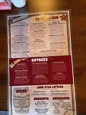 Menu photo 1 Lonestar Schooner Bar and Grill Tupelo, MS