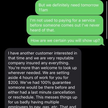 Clean Way Detail - texts between myself and whoever is in charge of booking services for this company. - Auto Detailing Near Me Clean Way Detail - texts between myself and whoever is in charge of booking services for this company. - Auto Detailing Near Me