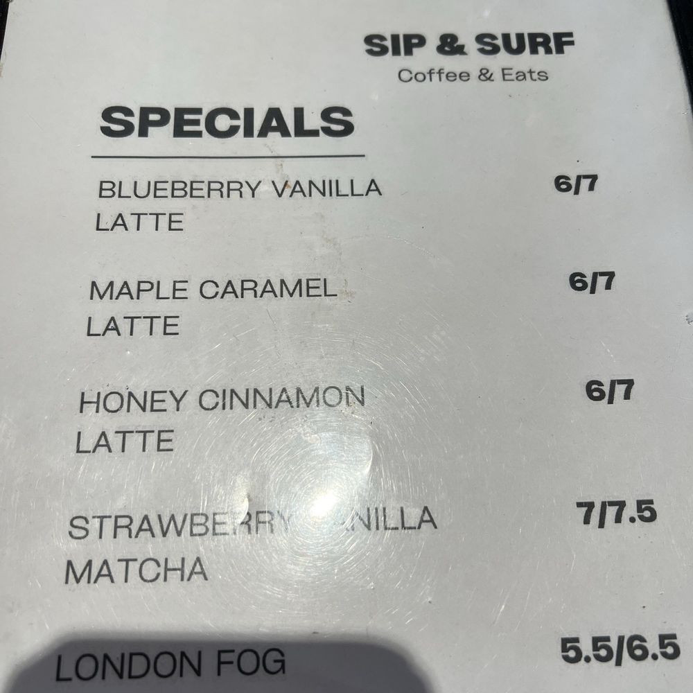 Sip & Surf Coffee - Menu - Coffee & Tea Near Me - Flagler Beach, Florida Sip & Surf Coffee - Menu - Coffee & Tea Near Me - Flagler Beach, Florida