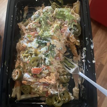 Stellar Wings Restaurant - Galactic Fries - this pic looks gross but nobody could wait to dig in before I got a pic! - Chicken Wings Near Me - Salt Lake City, Utah