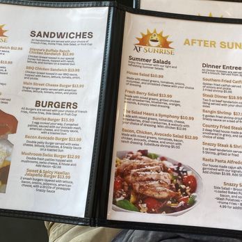 At Sunrise - Menu - Breakfast & Brunch Near Me - Imperial, Missouri