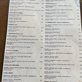 Asheville Proper - Wine list November 2025 - Tapas/Small Plates Near Me - Asheville, North Carolina