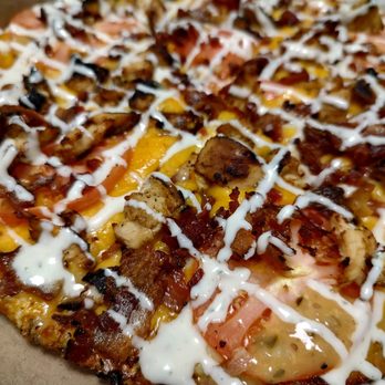 The Road Side - a pizza with cheese and bacon - Pizza Near Me - Indiana, Pennsylvania