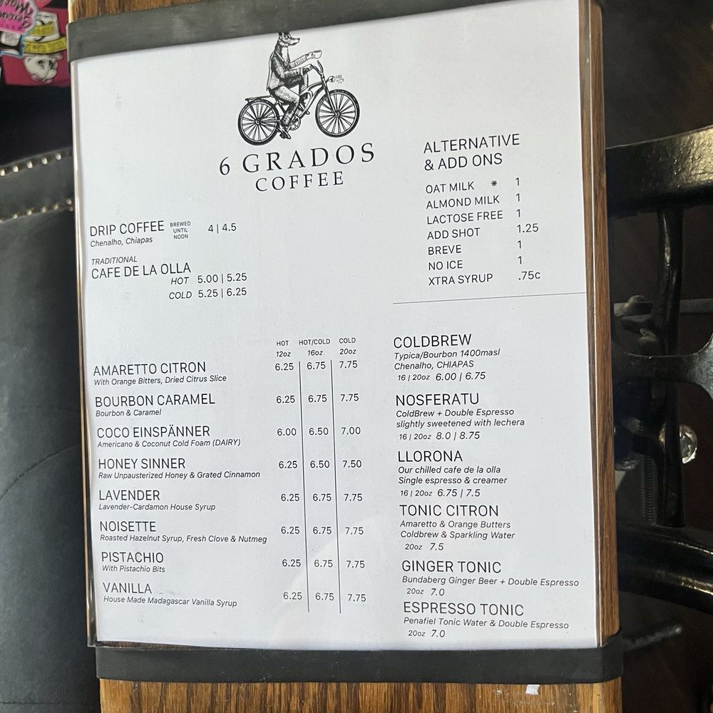 6 Grados Coffee - Menu March 2026 - Coffee & Tea Near Me - San Diego, California 6 Grados Coffee - Menu March 2026 - Coffee & Tea Near Me - San Diego, California
