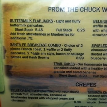 Santa Fe Cafe - Part of menu. Good portions. - Breakfast & Brunch Near Me - Overland Park, Kansas