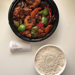 Hakka Legend Asian Cuisine - Mango Prawns $10.95 plus tax (rice included in the order)---Under Thai dishes from the Take Out Menu