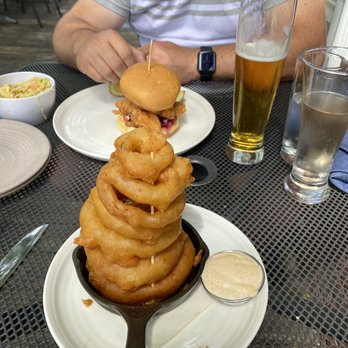 Engine Room - Onion rings and Fried Fish Sandwich - Southern Near Me - Mystic, Connecticut