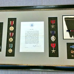 Big Picture Framing - World War II medals and letter