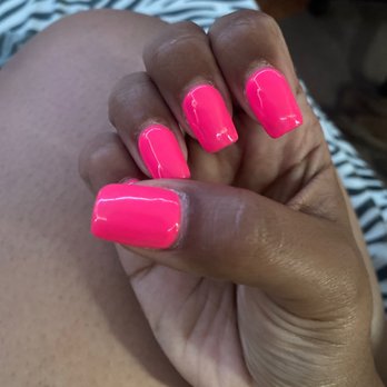 Medford Nail Bar - The thumb is uneven and so are the corners of the middle finger. I asked for square. - Nail Salons Near Me - Medford, Massachusetts Medford Nail Bar - The thumb is uneven and so are the corners of the middle finger. I asked for square. - Nail Salons Near Me - Medford, Massachusetts