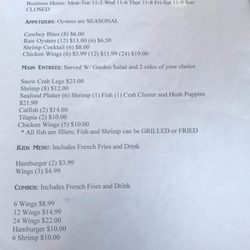Monica's Crab Shack - Menu Time :) we also have a steak entrée to ask about it when you give us a call