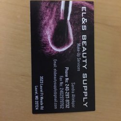 EL & S Beauty Supply - This is the business card that the woman in the store gave me.