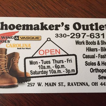 Shoemaker's Outlet - Shoe Stores Near Me - Ravenna, Ohio Shoemaker's Outlet - Shoe Stores Near Me - Ravenna, Ohio