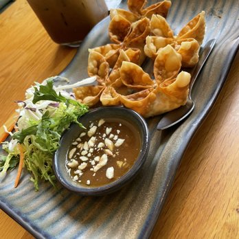 Fern Thai on Main - Crab Rangoon (missing one because I couldn't wait lol).. delicious! - Thai Near Me - Bellevue, Washington