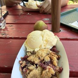 Gluten free boysenberry pie, à la mode. Gluten free boysenberry pie, à la mode.