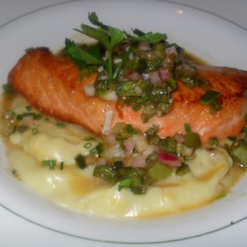 Coppelia - Salmon entree with boniato mash - Cuban Near Me - New York, New York