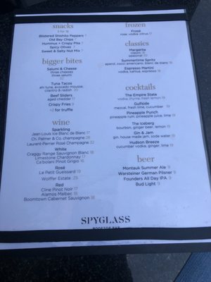 Menu photo 2 Spyglass Rooftop Bar New York, NY