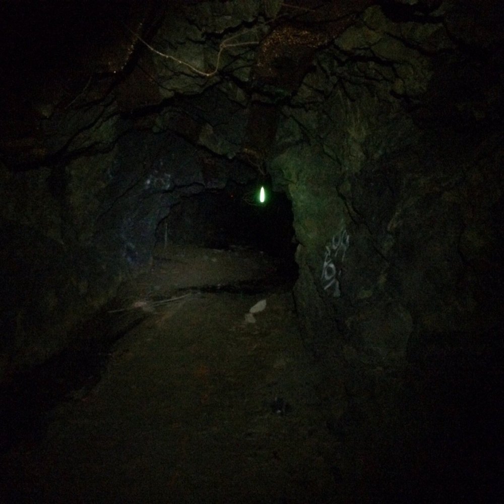 Big Horn Mine - Right inside the mine entrance. It goes pretty deep so we marked out way with glowsticks. - Hiking Near Me Big Horn Mine - Right inside the mine entrance. It goes pretty deep so we marked out way with glowsticks. - Hiking Near Me