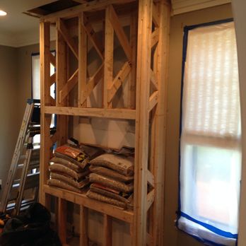 Nova Fire Design - Custom engineered framing we did to support heavy load in a weak house - Fireplace Services Near Me