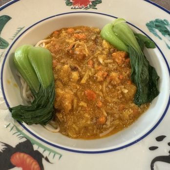Auntie Qiu Kitchen - Hairy crab roe dry noodle - Dim Sum Near Me - Alhambra, California Auntie Qiu Kitchen - Hairy crab roe dry noodle - Dim Sum Near Me - Alhambra, California