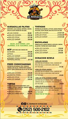 Menu photo 3 El Mariachi Ocracoke, NC