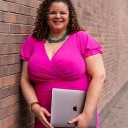 Kerry Rego Consulting - Kerry Rego with her trust laptop