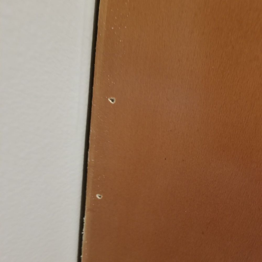 Aqua Kitchen and Bath Design Center - Holes in side board that weren't filled. Pretty huh? - Kitchen & Bath Near Me - Wayne, New Jersey Aqua Kitchen and Bath Design Center - Holes in side board that weren't filled. Pretty huh? - Kitchen & Bath Near Me - Wayne, New Jersey