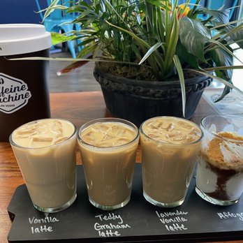 Caffeine Machine - Latte flight: vanilla, teddy graham, lavender, affogato - Coffee & Tea Near Me - Las Vegas, Nevada Caffeine Machine - Latte flight: vanilla, teddy graham, lavender, affogato - Coffee & Tea Near Me - Las Vegas, Nevada