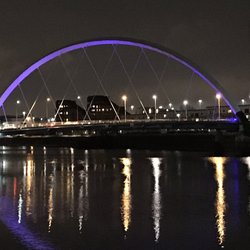 Clyde Arc Bridge - At night