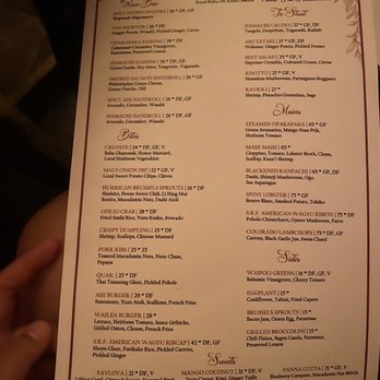 The Birdcage - Menu - Lounges Near Me - Wailea, Hawaii The Birdcage - Menu - Lounges Near Me - Wailea, Hawaii