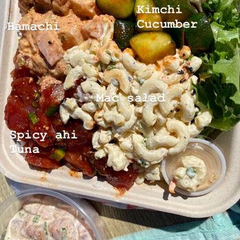 Ono Authentic Hawaiian Poke - Large with 3 choices of poke-- spicy ahi tuna, hamachi, and miso salmon - Poke Near Me - Edmonds, Washington Ono Authentic Hawaiian Poke - Large with 3 choices of poke-- spicy ahi tuna, hamachi, and miso salmon - Poke Near Me - Edmonds, Washington